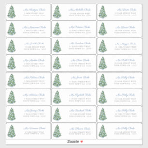 Élégante Chinoiserie Arbre de Noël Étiquettes de a