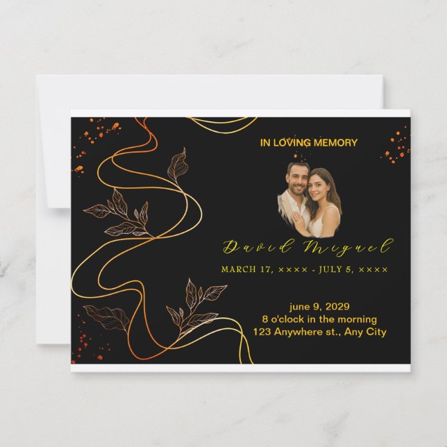 Élégante conservation commémorative - Carte d'amou (Devant)