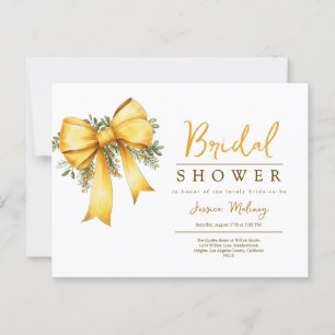 Elégante coquette jaune invitation à la douche nup