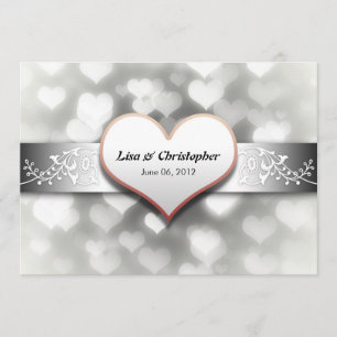 élégante couleur blanche grise noire faire-part de