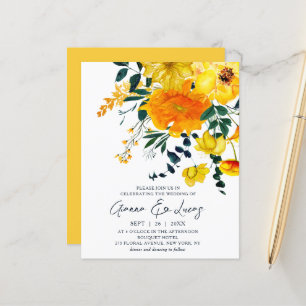 Elégante couleur jaune budget Mariage floral