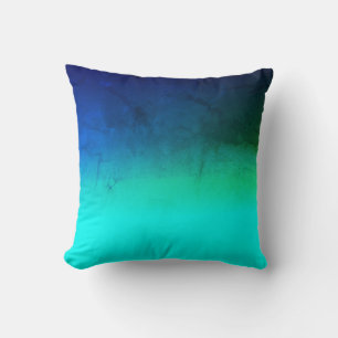 Elégante Coussin Turquoise Vert Bleu Minimaliste