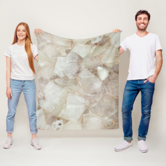 Élégante couverture en polaire en quartz blanc