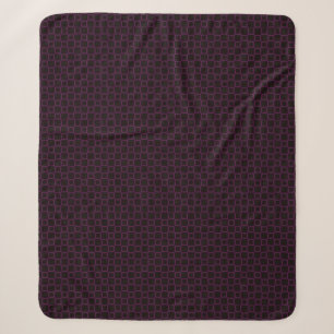Élégante couverture Sherpa violet et noire classiq