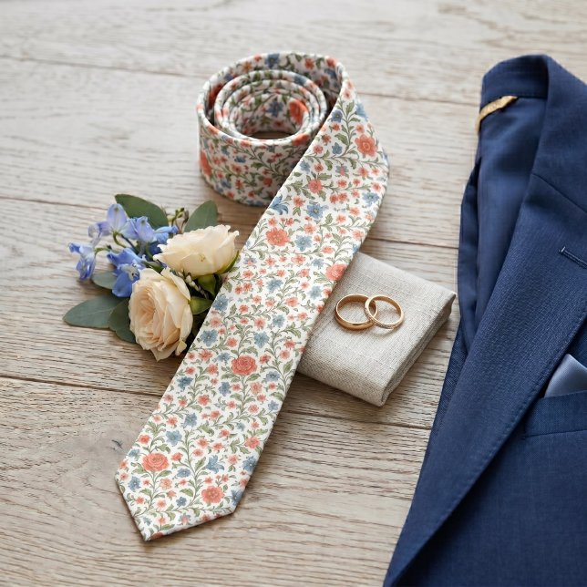 Élégante cravate avec motif floral chic (Créateur téléchargé)