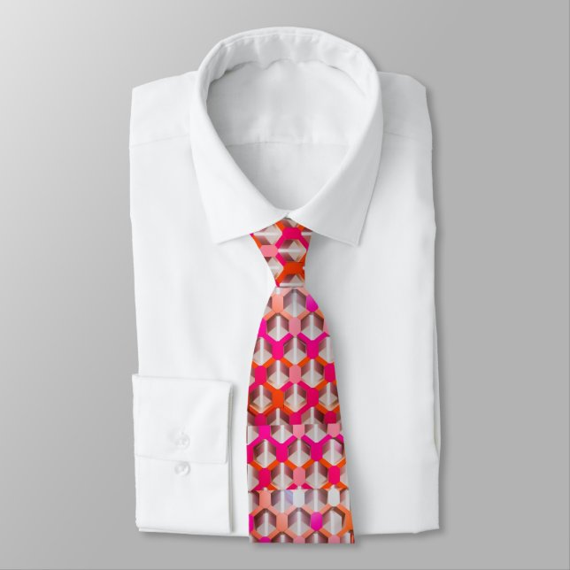 Élégante Cravate rose (Attaché)