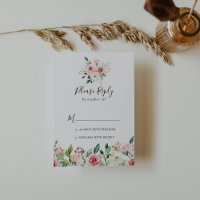 Élégante Dainty Automne Floral RSVP