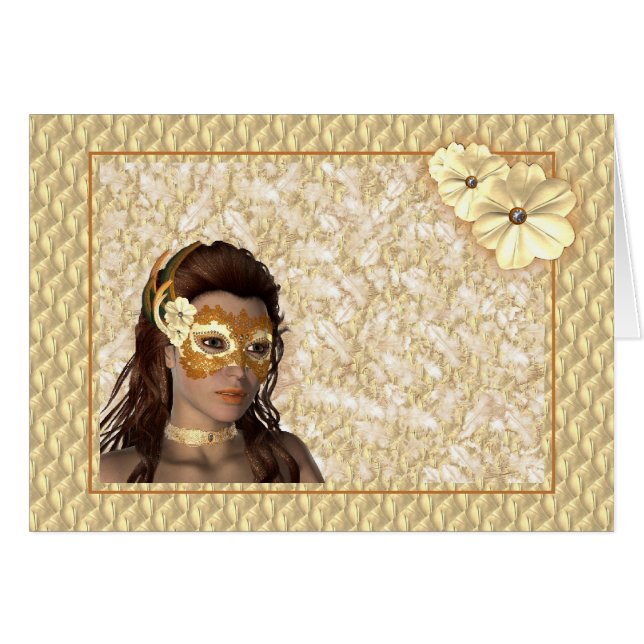 Élégante Dame Masquée (Devant horizontal)