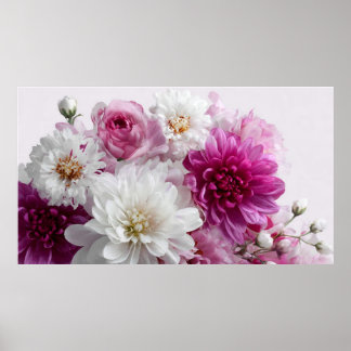 Élégante décoration murale florale – Fleur botaniq