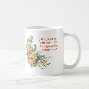 Elégante et amusante florale 50e Anniversaire Mug