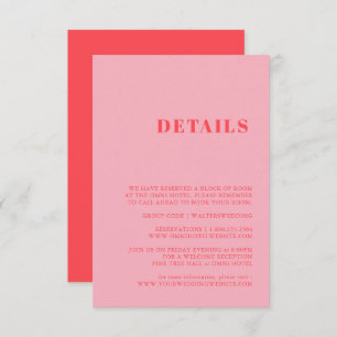 Elégante et tendance carte de boîtier rose rétro