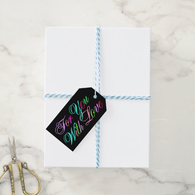 Élégante étiquette cadeau colorée - SRF (With Twine)