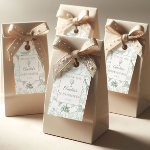 Élégante Étiquette Cadeau de Baby Shower sur le th