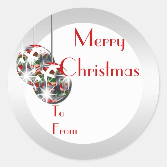 Élégante étiquette cadeau de Noël PERSONNALISER (Devant)