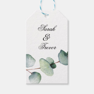 Élégante étiquette cadeau Eucalyptus Green