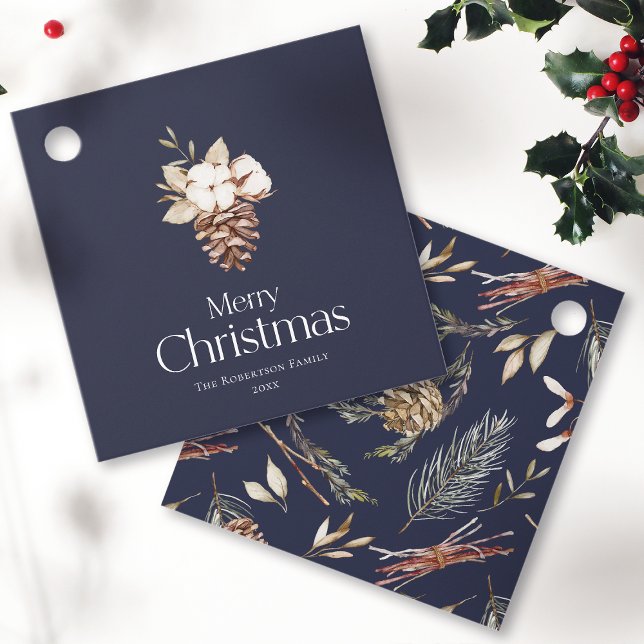 Élégante étiquette cadeau hiver - "Joyeux Noël" (Créateur téléchargé)