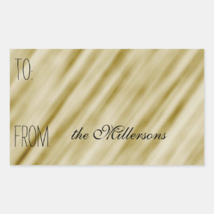 Élégante étiquette cadeau or