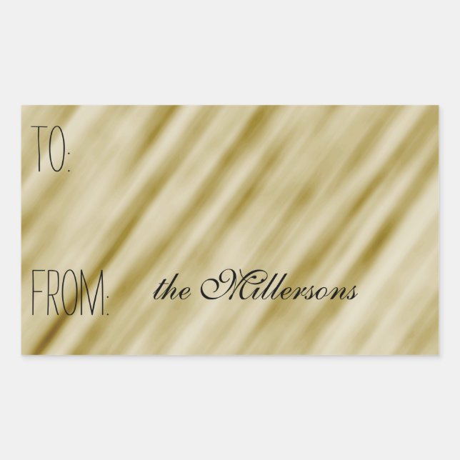 Élégante étiquette cadeau or (Devant)