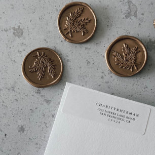 Élégante étiquette d'adresse de retour de script