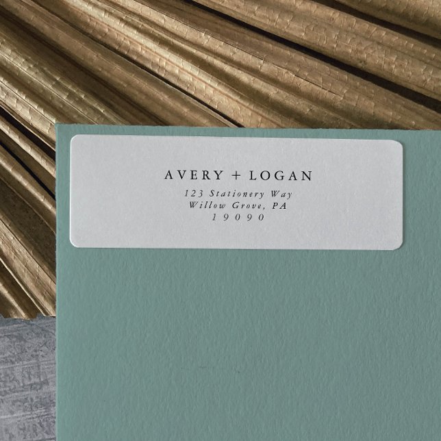 Élégante étiquette d'adresse de retour de script (Créateur téléchargé)