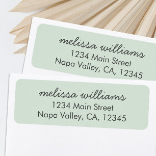 Élégante étiquette d'adresse de retour minimaliste