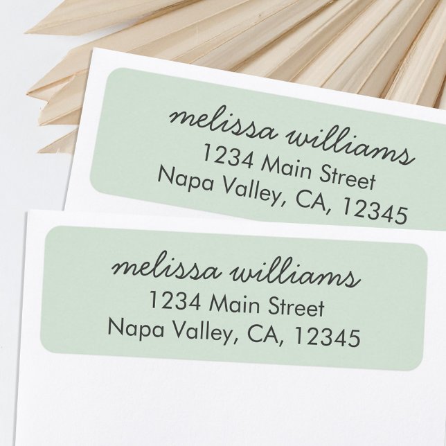 Élégante étiquette d'adresse de retour minimaliste (Créateur téléchargé)