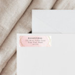 Élégante étiquette de retour Bat mitzvah rose<br><div class="desc">Ce design moderne présente un design aquarelle encadré en or et votre texte personnalisé. Utilisez le formulaire modèle pour ajouter votre texte. Les menus d'édition avancés,  accessibles en choisissant "Outil de conception",  vous permettront de modifier les polices,  les couleurs et la disposition.</div>