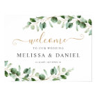 Elégante Eucalyptus Affiche de bienvenue Mariage