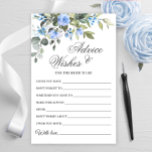 Elégante Eucalyptus Blue Roses carte de conseil et<br><div class="desc">Carte conseil Eucalyptus Aquarelle verte. Pour plus de personnalisation,  cliquez sur le lien "customiser plus loin". Si vous avez besoin d'aide,  contactez-moi s'il vous plaît.</div>