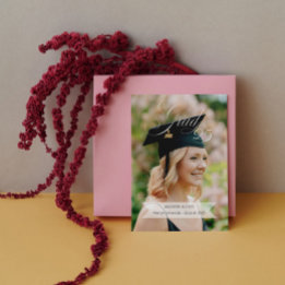 Élégante Faire-part de diplôme Photos multiples