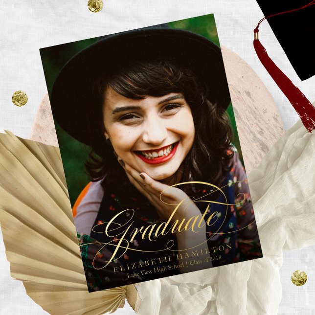 Élégante Faire-part de graduation en calligraphie (Créateur téléchargé)