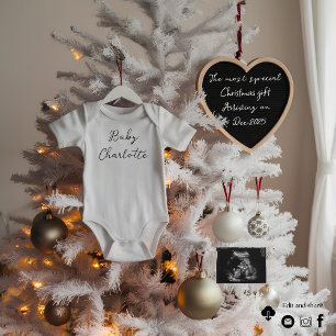 Élégante faire-part de grossesse d'arbres de Noël
