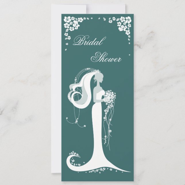 Élégante Faire-part de la Fête de l'mariée des épo (Devant)