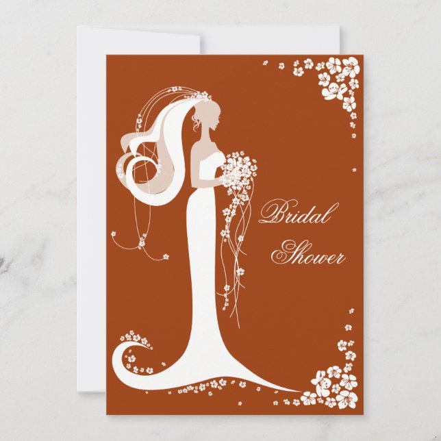 Élégante Faire-part de la Fête de l'mariée des épo (Devant)