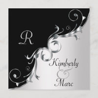 Élégante Faire-part de mariage de perruques d'arge