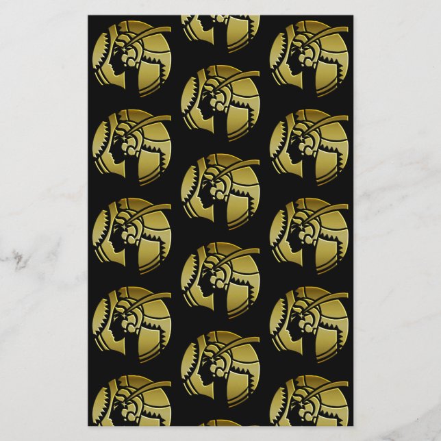 Élégante femme Art Déco Or sur Scrapbooking noir (Devant)