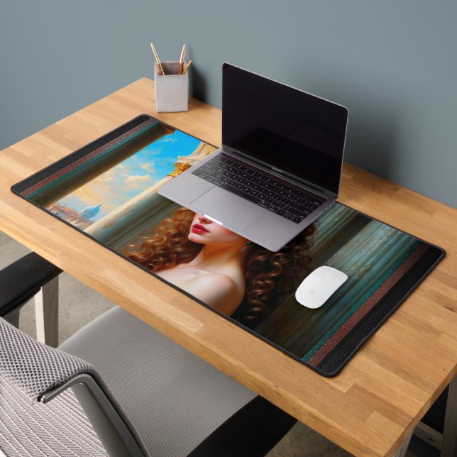 Élégante femme de la Renaissance en robe verte (Bureau 2)