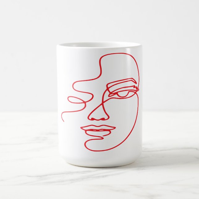 Élégante femme vectorielle Mug (Centre)