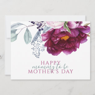 Élégante Fête des Mères Maman À Venir Florale