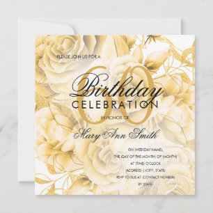 Élégante fête du 60e anniversaire Floral Gold