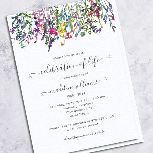 Élégante fête Fleur sauvage de la vie funéraire