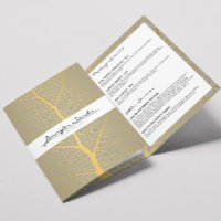 Elégante feuille d'or Motif Salon Brochure