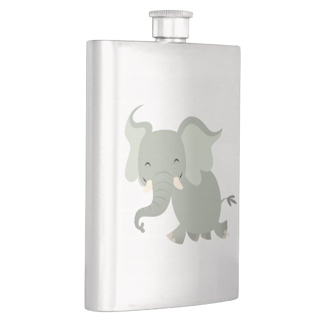 Élégante flasque éléphant de dessin animé joyeux (Droite)