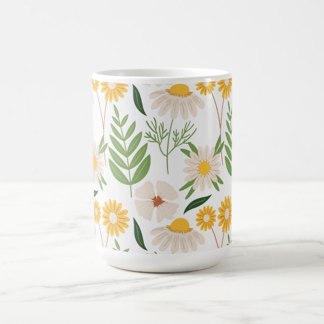 Elégante Fleur & Nature Mug Blanche (Centre)