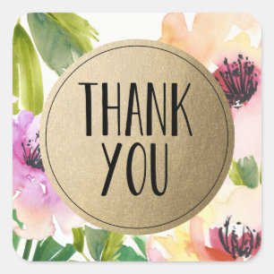 Elégante Fleurs Or Favoriser les Étiquettes