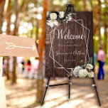 Élégante Floral Rustic Wood Fiançailles Affiche de<br><div class="desc">Mettez en valeur le début de votre journée spéciale avec cette Elégante Affiche de bienvenue Fiançailles Floral Rustic Wood. Ce signe allie à merveille charme vintage et élégance moderne, le tout conçu avec amour par Mylini Design. En tant que partenaire idéal pour les panneaux d'accueil mariages individuels, nous vous assurons...</div>