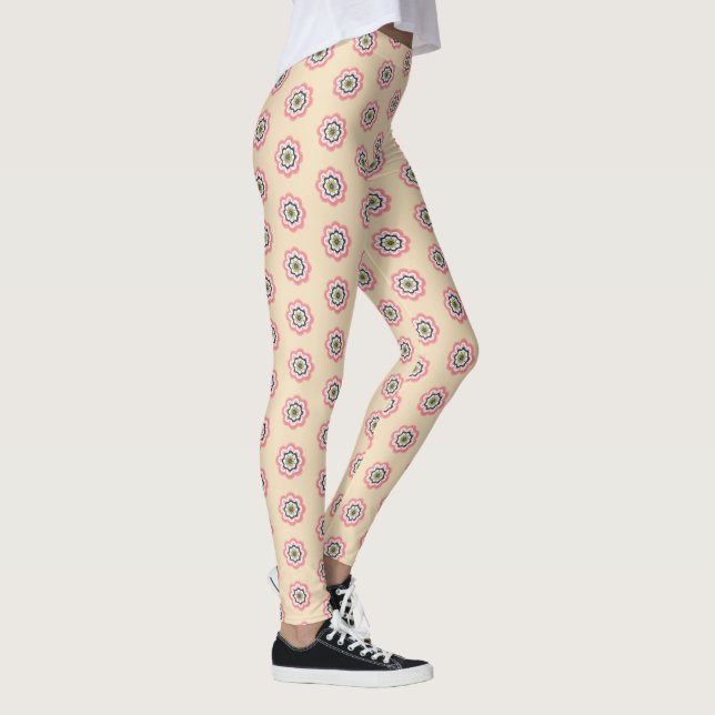 Élégante florale Pastel femmes Leggings (Droite)