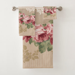 Élégante florale romantique victorienne rose