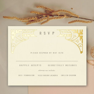 Elégante Foil Art Nouveau Arch Foil Invitation