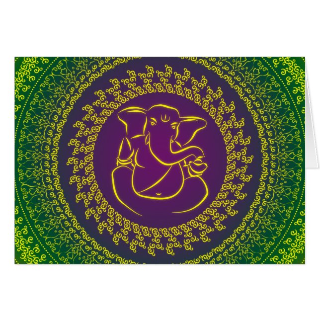 Elégante Ganesh Classy/ Carte Dieu indienne (Devant horizontal)